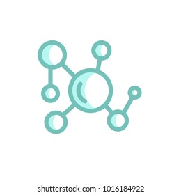 molecular icon. shady style vector