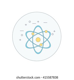 Molecular Icon. Vector illustration. Stroke design.