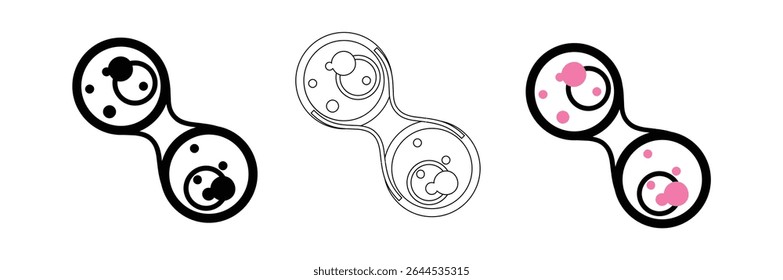 Conjunto de iconos moleculares Diseño plano