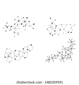 molecular ilustration design vector template