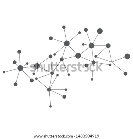 Molecular ilustration vector icon template