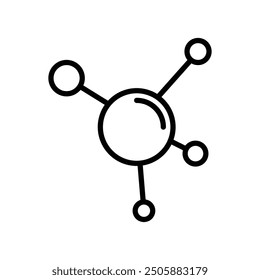 molecular laboratory icon line vector design in trendy style