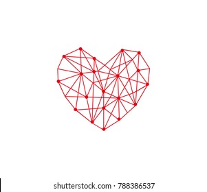 Molecular lines form the heart