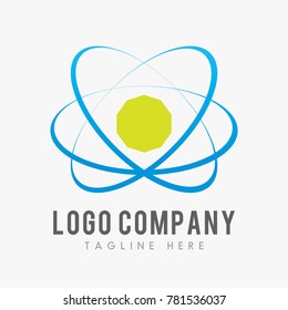 molecular logo vector, technology icon template, symbol or logo template