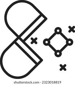 Molecular Medicine Icon image. Suitable for mobile application.
