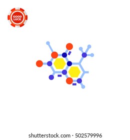 Molecular Model as Science Concept Icon