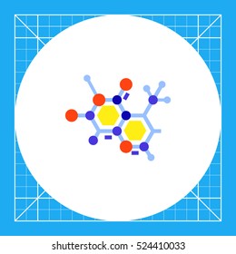 Molecular Model as Science Concept Icon