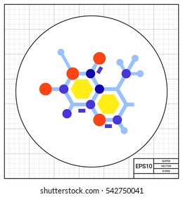 Molecular Model as Science Concept Icon