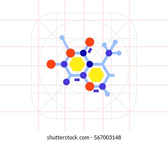 Molecular Model as Science Concept Icon