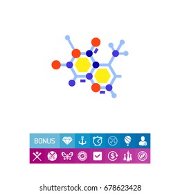 Molecular Model as Science Concept Icon