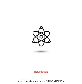 Molecular model. Vector graphics and design.