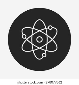 Molecular modeling line icon