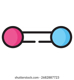 Icono de Vector moderno molecular: Plantilla de símbolos de ilustración mínima para el diseño de interfaz de usuario del App móvil de Web