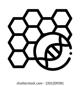 Molecular Nanobiotechnology Biomaterial Vector Icon Thin Line. Contour Illustration