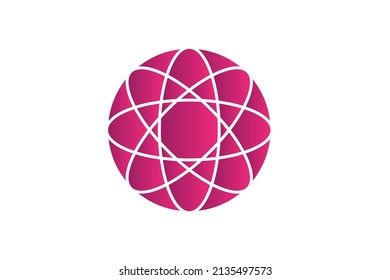 diseño de vectores de partículas de neutrones moleculares de color redondo átomo