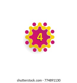 molecular number 4 anniversary, tech sign
