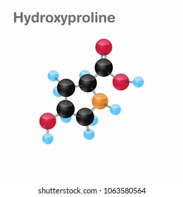 Molecular omposition and structure of Hydroxyproline, Hyp, best for books and education