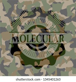 Molecular on camouflage texture