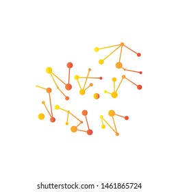 molecular particle logo vector illustration