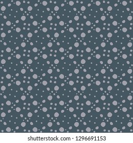 Molecular of pattern vector. Seamless round light blue on blue background. Design print for illustrations, textile, wallpaper, background. Set 2