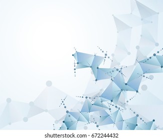 molecular polygonal background abstract eps10 vector