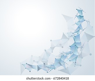 molecular polygonal background abstract eps10 vector illustration