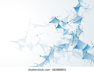 molecular polygonal background abstract eps10 vector illustration