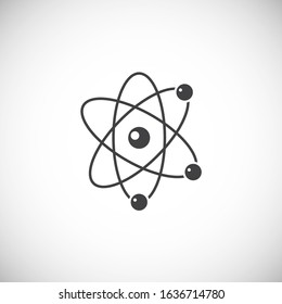 Molecular related icon on background for graphic and web design. Creative illustration concept symbol for web or mobile app.
