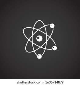 Molecular related icon on background for graphic and web design. Creative illustration concept symbol for web or mobile app.