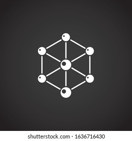 Molecular related icon on background for graphic and web design. Creative illustration concept symbol for web or mobile app.