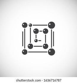 Molecular related icon on background for graphic and web design. Creative illustration concept symbol for web or mobile app.