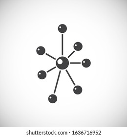 Molecular related icon on background for graphic and web design. Creative illustration concept symbol for web or mobile app.
