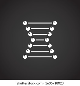 Molecular related icon on background for graphic and web design. Creative illustration concept symbol for web or mobile app.