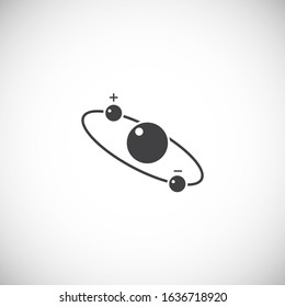 Molecular related icon on background for graphic and web design. Creative illustration concept symbol for web or mobile app.