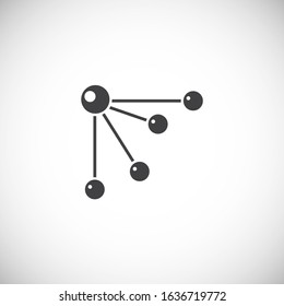 Molecular related icon on background for graphic and web design. Creative illustration concept symbol for web or mobile app.