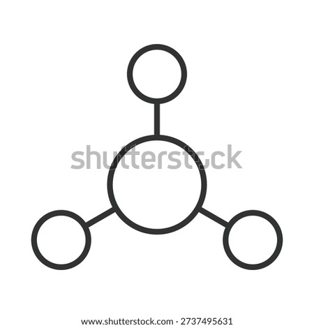 Molecular skincare structure icon in line design. cosmetic ingredients connection on white background vector. molecule editable stroke icon