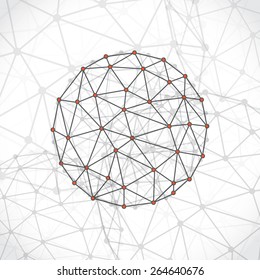 Molecular sphere element, vector background