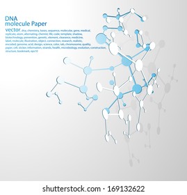 molecular structure in 3D style, of planar elements 