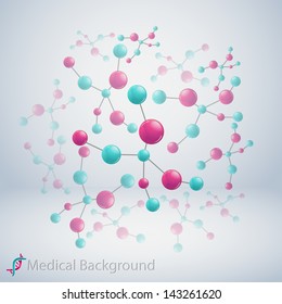 molecular structure, abstract background