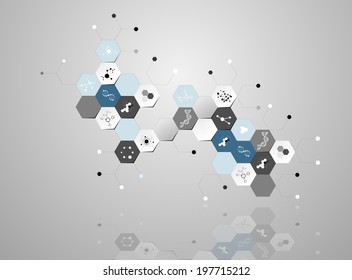 molecular structure abstract background 