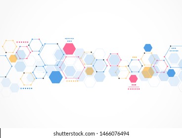 Molecular structure abstract tech background. Medical design. Vector illustration