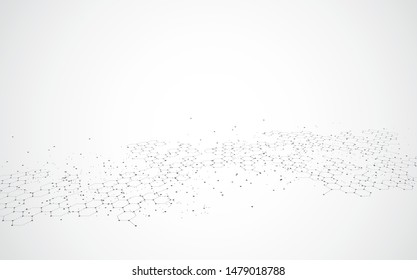 Molecular structure abstract tech background. Medical design. Vector illustration