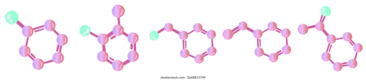 Molecular Structure and Atomic Symbol PNG for STEM, Research, and Learning Design