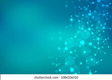 Molecular structure background. Abstract background with molecule DNA