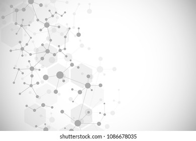 Molecular structure background. Abstract background with molecule DNA