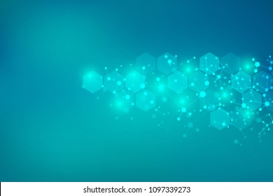 Molecular structure background. Abstract background with molecule DNA