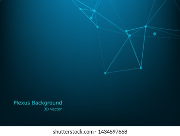 Molecular structure background and communication. Abstract background with molecule DNA and neural network. Artificial intelligence. Science and technology concept with connected lines and dots