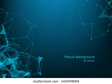 Molecular structure background and communication. Abstract background with molecule DNA and neural network. Artificial intelligence. Science and technology concept with connected lines and dots