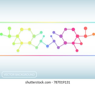 molecular structure background. Concept of  medicine, science and technology.