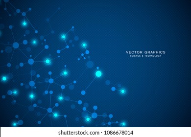 Molecular structure background. Genetic and science research